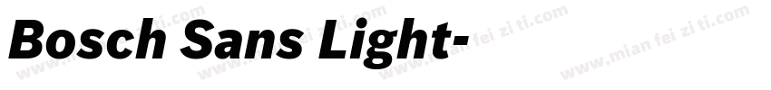 Bosch Sans Light字体转换
